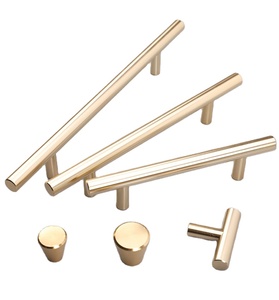 High Quality Brass Gold Color Home Decoration Zinc Alloy Door Pull Handle Simple Design <b>for</b> Kitchen Cabinets and <b>Dressers</b> - Product Image 3