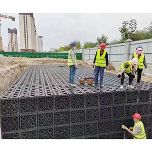 Système de retenue des eaux pluviales géocellulaires creuses à emboîtement sous le stationnement <span class=keywords><strong>Caisse</strong></span> de stockage des eaux de ruissellement des terres - Product Image 2