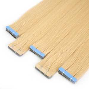 Extensions à bandes adhésives en cheveux humains vierges Remy de qualité professionnelle, cuticules alignées, double tirage, pour achat en gros, fournisseur d'extensions à bandes adhésives - Product Image 1