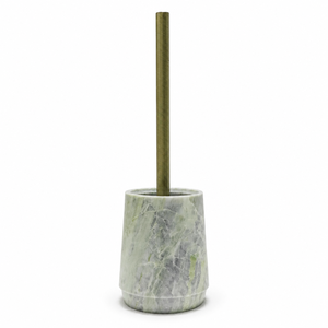 Apple Green Marble Bathroom Accessories Set, Natural <b>Light</b> Green Stone Soap Dispenser - Product Image 5