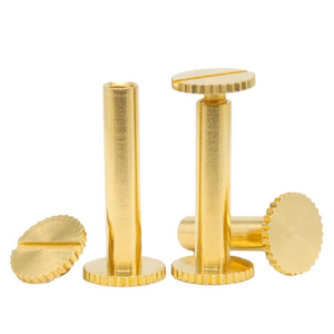 Vis Chicago à tête plate en laiton pour ceinture de poche en cuir M3M4 - Product Image 1