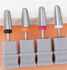 Embouts de ponceuse à ongles en carbure de tungstène argenté 5 en 1 pour manucure et nettoyage des cuticules, modèle Remove Gel Volcano Bit - Product Image 3