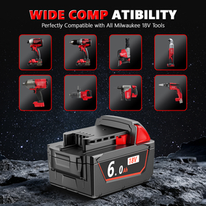 VICTPOWER 18V 6.0Ah Li-ion <b>Battery</b> Replacement for Milwaukee M18 Cordless Power Tools 200+ Tools Compatible OEM ODM - Product Image 5