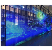 Mur vidéo LED transparent pour centre commercial intérieur / Écran d'affichage HD pour fenêtre, LED SMD2121, pas de pixel P3.91-7.82, haute luminosité