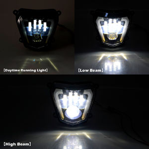 Ensemble de phares avant YongJin LED avec faisceau haut-bas et feux de jour pour <span class=keywords><strong>KTM</strong></span> <span class=keywords><strong>Duke</strong></span> <span class=keywords><strong>690</strong></span> - Product Image 5