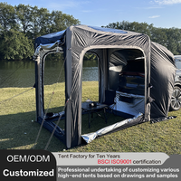 Tente arrière gonflable double couche quatre saisons pour camping extérieur, ouverture automatique sans colonne d'air, design libre, polyester 190T coupe-vent