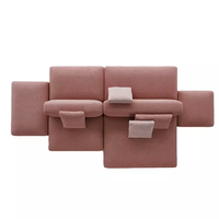 Canapé cube modulaire de style italien, canapé de sol double face, canapé combiné multi-places design pour hôtel, salon, bureau, pause déjeuner