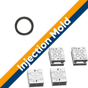 Kundenspezifische Hochpräzisions-Kunststoff-Spritzgussform Grundplattenring OEM/ODM Lange Formlebensdauer (50.000-1.000.000 Einschübe) Mehrkavitätenform - Product Image 1