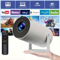 Projecteur portable à mise au point automatique HD 1080P 4K Android 11 Smart Cinema WIFI et Bluetooth haute définition