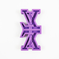 CT98 luxe Logo Silicone moule artisanat résine époxy moules bonbons chocolat Fondant gâteau décoration outils