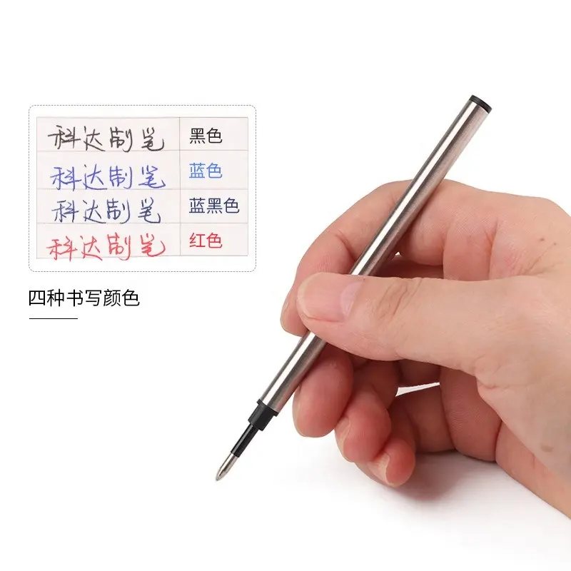 Atacado metal grânulo caneta recarga logotipo personalizado substituição caneta esferográfica recargas