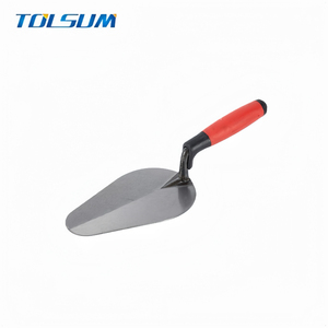 Truelle de maçonnerie en acier au carbone à prix d'usine, poignée ergonomique en TPR, à coins pointus, 8 pouces - Product Image 1