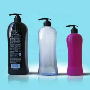 380ml 680ml 1000ml red PET shower gel bottle lotion pump plastic bottle for lotion