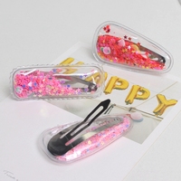 Joli Ensemble de 3 Barrette Cheveux pour Enfants à Paillettes et Pince BB à Sable Mouvant avec Brillant, en Matériau PC pour Franges Latérales Douces et Filles