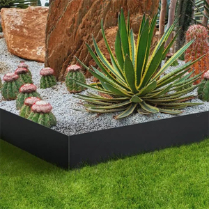 Black 6 Inch Corten Steel Raised <b>Garden</b> Bed Landscape Edging DIY Modern Rustic Outdoor Planting Box - Product Image 1