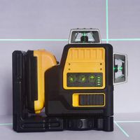 Niveau laser de haute qualité à 12 lignes, lumière verte horizontale, mesureur de niveau extérieur, 3 côtés * 360 degrés verticaux, batterie au lithium 12V