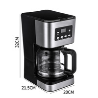 Cafetière et cappuccino tout-en-un entièrement automatique avec fonction de meulage Brasseur de thé numérique électrique pour la maison et le bureau