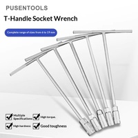 Kunci Soket T-Handle Alat Perbaikan Otomotif Kunci Hexagonal T-Handle Metrik 619 mm Kunci Soket Hex Tipe-T 45 # baja