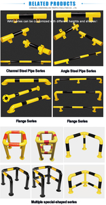 XZL高性能スチール多目的バリアC字型駐車フェンスとバンパーポストイエローブラックデザイン - Product Image 5