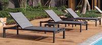 Chaise longue moderne en aluminium pour piscine extérieure, hôtel, villa et cour