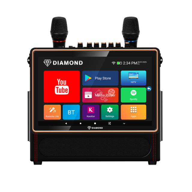 TV Function Dual 5.25 Inch Woofer All-In-One WiFi Karaoke Machine Kiosk 40W Mobile Portable Wireless Multifunction Party Speaker