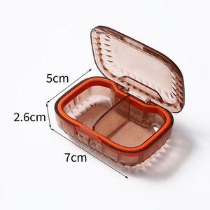 Draagbare Creatieve Plastic Pillendoos Met <span class=keywords><strong>2</strong></span> Compartimenten Verzegelde Vochtbestendige Medicijntablet Organizer Mini Kleine Reispil - Product Image 5