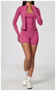 <strong>Leggings</strong> with Pockets Women Yoga Shorts Girls tank Top Plus Size Sports Jacket Women Gym Wear Women Jacket and <strong>Leggings</strong>/pants - Product Image 2