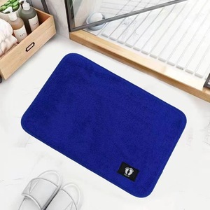 Alfombra de baño de coral grueso, 40x60 cm, absorbente, antideslizante, rectangular, para baño - Product Image 3