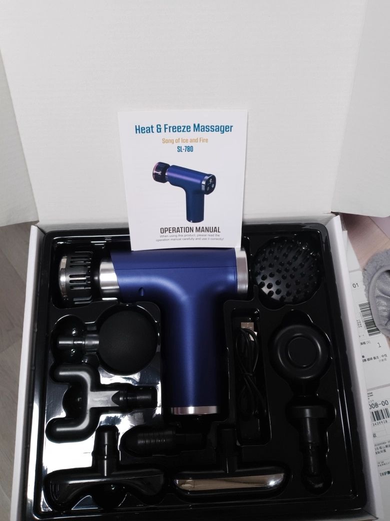 ORANGLES 2026 Professional Mini Massage Gun with Heat and Cold Therapy | Portable Deep Tissue Percussion Device with 4 Interchangeable Heads, 5-6 Speeds, USB-C Fast Charging for Muscle Recovery & Pain Relief – Qatar - elegant presentation - exhibiting components - Image 6 of 6 | ideal for home | Discount on 2026 Professional Mini Massage Gun with Heat and Cold Therapy | Portable Deep Tissue Percussion Device with 4 Interchangeable Heads, 5-6 Speeds, USB-C Fast Charging for Muscle Recovery & Pain Relief – Qatar Virginia | Free Shipping ORANGLES