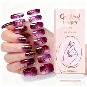 Tem dán móng tay gel bán cứng màu nude chất lượng salon, dùng đèn UV/LED để làm khô - Product Image 2