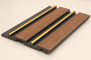 Siêu đẹp đôi Dây Vàng phân vùng tối đào gỗ lưới tản nhiệt WPC tường Bảng điều khiển trang trí tường Bảng điều khiển tuyệt vời tấm Tường & bảng - Product Image 4