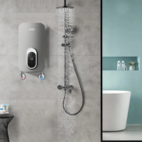 Chauffe-eau électrique instantané mural intelligent 220 V pour douche, sans réservoir, en plastique, type Geyser