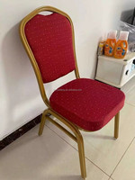 Chaise de salle à manger d'hôtel de style antique, sectionnelle, commerciale, personnalisable, empilable, confortable, en métal et velours, pour intérieur