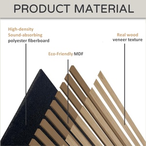 Thiết kế hiện đại akupanel Tấm tường bằng gỗ cách âm sồi Veneer Acoustic gỗ tấm thanh lịch bằng gỗ trang trí tường - Product Image 2