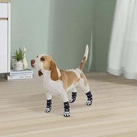 Chaussettes respirantes en tricot pour chien avec sangles auto-agrippantes réglables, protège-pattes pour la marche sur les sols durs en intérieur
