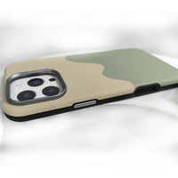 Étui de téléphone FGX en cuir avec béquille magnétique réglable pour iPhone 14, protection d'appareil photo, design sportif, décoration scintillante
