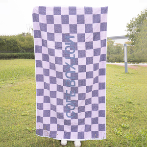 Chất Lượng Cao 100% Bông Sợi Nhuộm Jacquard Bãi Biển Khăn Biểu Tượng Tùy Chỉnh Bông Terry Hấp Thụ Mềm Hồ Bơi Khăn Bãi Biển Khăn - Product Image 3