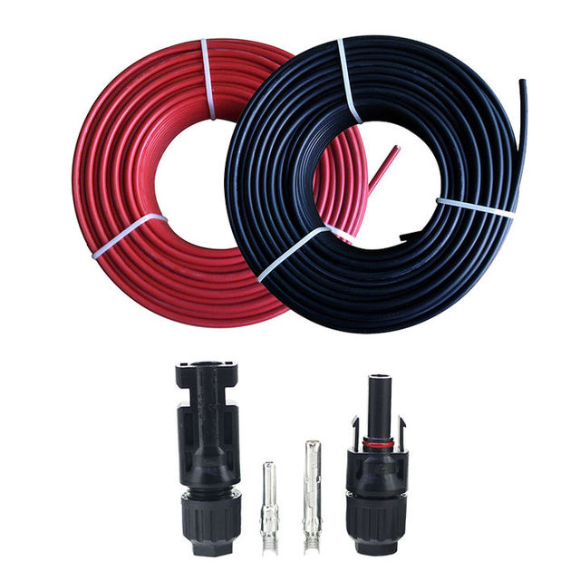 High Quality DC Power Cord Connector Plug 2.5mm2 4mm2 6mm2 10mm2 DC Solar Cable Solar Panel Cables