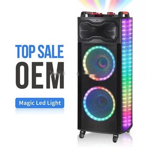 100W 12inch * 2 LED ánh sáng thuận tiện bánh xe đẩy loa công suất cao ngoài trời bên xe đẩy BT Loa - Product Image 2