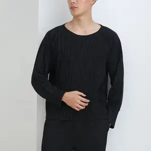 Hommes plus T shirt vendeurs en gros vêtements conception personnalisée chemises plissées