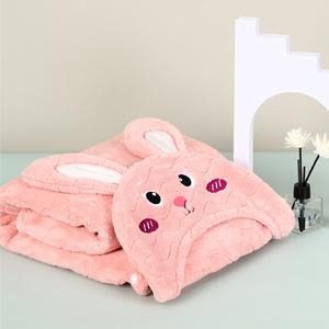 Chine zodiaque mignon lapin conception corail <span class=keywords><strong>polaire</strong></span> bébé à capuche serviette de bain vacances tressé tricoté pour bébé <span class=keywords><strong>couverture</strong></span> - Product Image 5