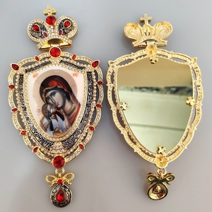 Collier en alliage grec avec croix <span class=keywords><strong>pandora</strong></span> russe, chaîne en or, multicolore, Panagia et jésus personnalisé, nouveauté - Product Image 5