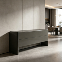 Buffet de rangement moderne et minimaliste en laque mate, personnalisable, pour couloir et salon, utilisation multi-scènes