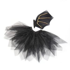 Alas de Mariposa de Navidad y Halloween para Niñas, Disfraz de Hada, Falda Esponjosa, Conjunto de Alas de Murciélago de 2 Piezas, Colorido - Product Image 3