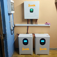 Batterie LiFePO4 Suntik empilable 300Ah 48V/51.2V 5-10kW AC intelligente RS485 RS232 pour système ESS domestique, hybride, hors réseau, murale, CAN