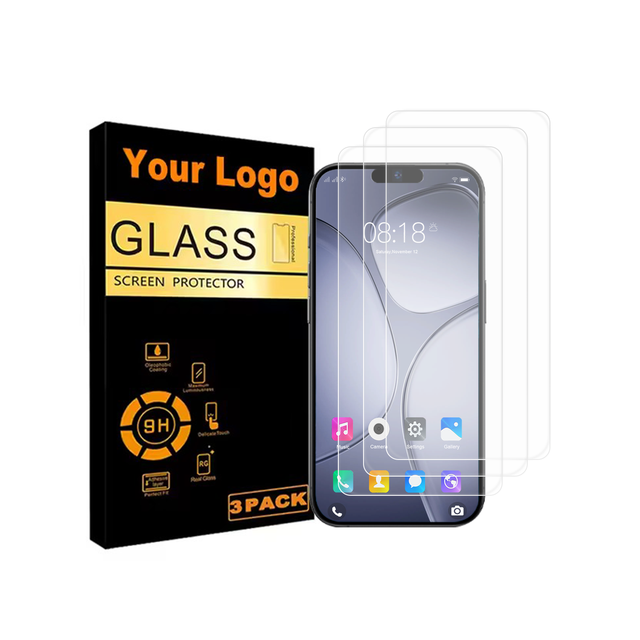 For i18pro 2.5D 9H 3-Pack Screen Protector for iPhone 16 Support OEM Anti Shock Tempered Glass Protector