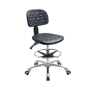 Hewei Industrial Chair IC027 PU Polyurethane Height <b>Adjustable</b> Swivel With <b>Footrest</b> For Laboratory Workshop - Product Image 1
