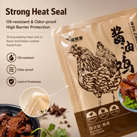 Sachet d'emballage alimentaire imprimé sur mesure pour viande cuite, pochette alimentaire haute barrière pour poulet et canard braisés, emballage alimentaire prêt à consommer, OEM