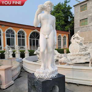 Statua in marmo del dio greco del vino Bacchus - Product Image 3