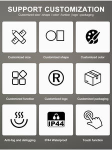 Nouveau <span class=keywords><strong>Miroir</strong></span> <span class=keywords><strong>de</strong></span> <span class=keywords><strong>Salle</strong></span> <span class=keywords><strong>de</strong></span> <span class=keywords><strong>Bain</strong></span> LED Moderne NewThingLine 80x60cm <span class=keywords><strong>avec</strong></span> Interrupteur Tactile, Intensité Variable, IP44, Anti-buée, Écran Tactile, Changement CCT, Haute Performance - Product Image 6